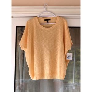 Ellen Tracy Knit Ochre SS Top